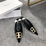 S-shoe Balenciaga Womens High Heel Pumps Pointed Ankle Buckle Stilettos Dress Shoes