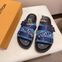 S-shoe Louis Vuitton Women Sandals Summer New Thick Heel Platform Sole Shoes Female Summer Flat Casual Shoes Fashion Sports Beach Women's Slippers Heels Women Platform Sandals Female Thick Bottom Shoes Wedge with Open Toe