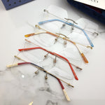 S-sunglasses GUCCI New Korea Spectacle Frame Anti Blue Ray Reading Glasses For GG0683O Men Women Rimless Cutting Presbyopia Eyewear for Ladies Blue Light Glasses Frame Rimless Women's Glasses Round Eyeglasses Men Myopia Optical Prescription Glasses