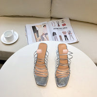 S-shoe R.E.J.I.N.A P.Y.O Polished Crisscrossed High Heel Sandal Open Toe Ankle-Strap Dress Platform Sandal