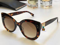 S-sunglasses Women Retro Metal Frame Mirrored Sunglasses Oversized Cat Eye Glasses eyewear for Fendi 0265