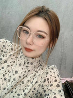 doubleG - G0455 Nearsighted Oversize lightweight Myopia Spectacles Glasses Everyday Use eyeglasses frame for women Blue Light Blocking Computer Reading/Gaming/TV/Phones