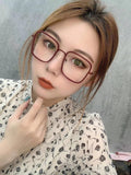 doubleG - G0455 Nearsighted Oversize lightweight Myopia Spectacles Glasses Everyday Use eyeglasses frame for women Blue Light Blocking Computer Reading/Gaming/TV/Phones