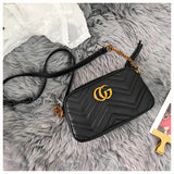 L-package GC Marment Style ‎448065 matelassé Mini Bag PU Leahter Elegant Quilted Shoulder Bag Stylish Crossbody Bag Square Tote Bag