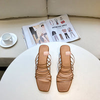 S-shoe R.E.J.I.N.A P.Y.O Polished Crisscrossed High Heel Sandal Open Toe Ankle-Strap Dress Platform Sandal
