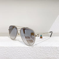 S-sunglasses Louis Vuitton High Qulity women's Round Metal Sunglasses Shades For Z1618E Female Ladies Brown Eyewear Women's Polarized Square Sunglasses Oversized Black Shades Flat Lens Male Female Fashion Driving Glasses