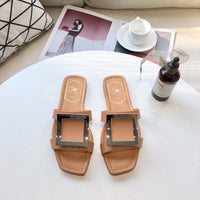 S-shoe R.O.V Womens Flat Sandals Slides Open Toe Slip On Shoes for Summer