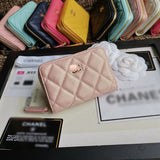 A-accessories NO.69271 7.5-11.5-2.5cm Small Wallet for Women PU Leather Leaf Pendant Card Holder Organizer Zipper Coin Purse
