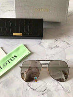 S-sunglasses L.O.T.O.S LT612 Retro Classic Aviator Polarized Sunglasses Mens Womens Metal Pilot Sunglasses 62-20-145