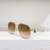 S-sunglasses Louis Vuitton High Qulity women's Round Metal Sunglasses Shades For Z1618E Female Ladies Brown Eyewear Women's Polarized Square Sunglasses Oversized Black Shades Flat Lens Male Female Fashion Driving Glasses