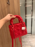 M-Handbag Dior 18cm Purses and Handbags for Women Top Handle Satchel Shoulder Bags for Ladies