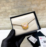A-accessories NO.81223 11-9cm Women's Short Leather Card Holder Purse Zipper Buckle Elegant Clutch Wallet