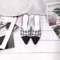 S-shoe Women's Chunky Thick Slippers-Summer Sandals Peep Toe Slip On Casual Shoes