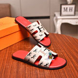 S-shoe H.e.r.m.e.s Spring Summer Style Women Shoes Large Size Line-styled Open Toe Block Sandals Women's Printing Sandals Beach Shoe Slippers Summer Soft Footwear Female Water Shoes Slides Outdoor Rubber Flat
