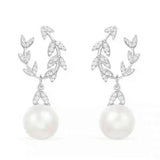 J-jewelry APM Monaco 925 Sterling Silver Pearl Earrings Beautiful Fashion White Pearl Earrings Dangle Drop Pearl Earrings