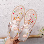 S-shoe Women's sandals Flat Thong Sandals Beach Bohemia Shoes Ankle Buckle for Women