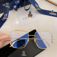 S-sunglasses Dior Anti-blue Light Men Computer Eyeglasses Double Frame For stellaire3 Fashion Square Metal Glasses For Stellaire3 Frame Classic Women Myopia Optics Eye Glasses Retro Eyeglass Big Square Flat Mirror Female