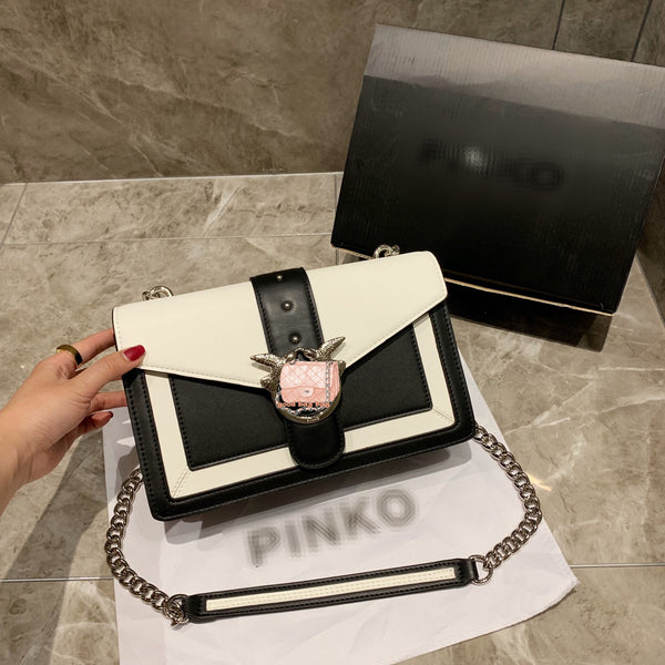 M-Handbag P.i.n.k.o 27-17cm Chain Shoulder Swallows Bag Messager Genuine Leather Cross-body Handbags