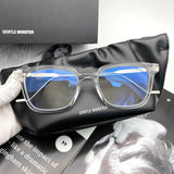 S-sunglasses 2021 Monster Square Computer Glass For Mosey With White Round Case Anti Radiation Gaming Replaceable Eyeglass for Prescription Lens Optical Frame Blue lens Eyewear Eyeglass Peculiar Glasses for Men Women Eyewear