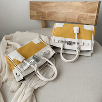 L-package big:26-20-14cm small:21-15-11cm Designer Handbag Top Handle Padlock Women's Leather Bag