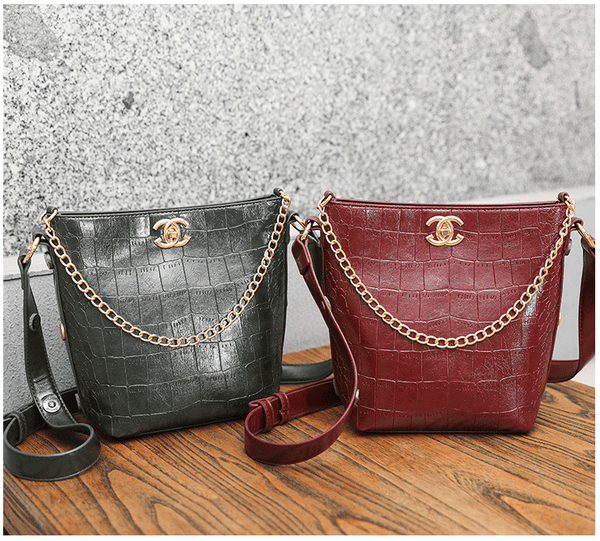 L-package 18-22-9cm Women's Leather Designer Handbags Tote Purses Shoulder Bucket Bags