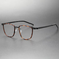 Eyeglasses Square Denmark Linde 9717 Titanium No Screw Korea Glasses Frames Optical Ultra-light Business Men's Reading Glasses