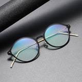 Men Women's Eyeglasses Denmark Linde 6558 Titanium No Screw Korea Glasses Frames Optical Ultra-light Business Glasses