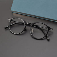 TH9097 titanium business round Men Women Frame Glasses  myopia  prescription round light glasses frame