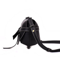 L-package Women Gate Saddle Shaped Crossbody Bag Shoulder Purse ce leather Adjustable shoulder owhidstrap