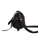 L-package Women Gate Saddle Shaped Crossbody Bag Shoulder Purse ce leather Adjustable shoulder owhidstrap