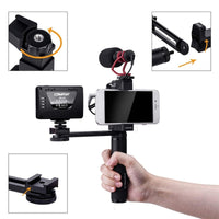 E-electronic XINPU Comica CVM-R2/CVM-R3 Smartphone Video Rig Hand Grip Handle Stabilizer Kit for iPhone X 8 7 6s Plus for Samsung Huawei Cell Phone etc