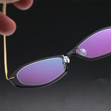 Men's Glasses Oval Denmark Linde 6509 Titanium No Screw Korea Glasses Frames Optical Ultra-light Women Lens