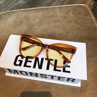 S-sunglasses New Gentle Monster man or Women eyeware Cat Eye Mirrored Flat Lenses Street Fashion Metal Frame Women Sunglasses For W BACK 01