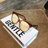 S-sunglasses New Gentle Monster man or Women eyeware Cat Eye Mirrored Flat Lenses Street Fashion Metal Frame Women Sunglasses For W BACK 01
