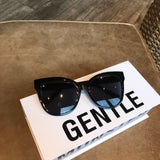 S-sunglasses New Gentle Monster man or Women eyeware Cat Eye Mirrored Flat Lenses Street Fashion Metal Frame Women Sunglasses For W BACK 01