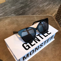 S-sunglasses New Gentle Monster man or Women eyeware Cat Eye Mirrored Flat Lenses Street Fashion Metal Frame Women Sunglasses For W BACK 01
