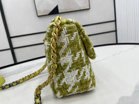 for CHANEL Fashion C brand Bag For Woman AS1161 B08887 NJ581 America Crossbody 19 LARGE HANDBAG Shoulder Messenger Corduroy Gold-Tone Silver-Tone & Ruthenium-Finish Metal Fuchsia