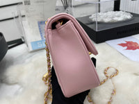 CHANEL Fashion C brand Bag For Woman AS3457 B08840 NJ523 America MINI FLAP BAG Shoulder Messenger Lambskin & Gold-Tone Metal Light Pink