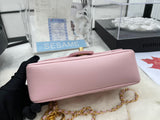 CHANEL Fashion C brand Bag For Woman AS3457 B08840 NJ523 America MINI FLAP BAG Shoulder Messenger Lambskin & Gold-Tone Metal Light Pink