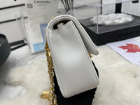 CHANEL Fashion C brand Bag For Woman AS3457 B08840 NJ523 America MINI FLAP BAG Shoulder Messenger Lambskin & Gold-Tone Metal Light Pink