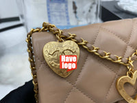 CHANEL Fashion C brand Bag For Woman AS3457 B08840 NJ523 America MINI FLAP BAG Shoulder Messenger Lambskin & Gold-Tone Metal Light Pink