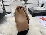 CHANEL Fashion C brand Bag For Woman AS3457 B08840 NJ523 America MINI FLAP BAG Shoulder Messenger Lambskin & Gold-Tone Metal Light Pink