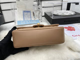 CHANEL Fashion C brand Bag For Woman AS3457 B08840 NJ523 America MINI FLAP BAG Shoulder Messenger Lambskin & Gold-Tone Metal Light Pink