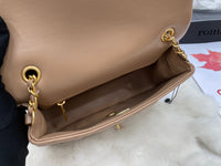 CHANEL Fashion C brand Bag For Woman AS3457 B08840 NJ523 America MINI FLAP BAG Shoulder Messenger Lambskin & Gold-Tone Metal Light Pink