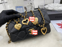 CHANEL Fashion C brand Bag For Woman AS3457 B08840 NJ523 America MINI FLAP BAG Shoulder Messenger Lambskin & Gold-Tone Metal Light Pink