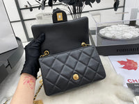 CHANEL Fashion C brand Bag For Woman AS3457 B08840 NJ523 America MINI FLAP BAG Shoulder Messenger Lambskin & Gold-Tone Metal Light Pink