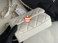 CHANEL Fashion C brand Bag For Woman AS3240 B08012 10601 America Crossbody SMALL FLAP BAG Messenger Lambskin Strass & Gold-Tone Metal White