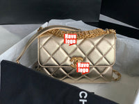 CHANEL Fashion C brand Bag For Woman AS3240 B08012 10601 America Crossbody SMALL FLAP BAG Messenger Lambskin Strass & Gold-Tone Metal White