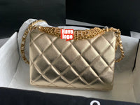 CHANEL Fashion C brand Bag For Woman AS3240 B08012 10601 America Crossbody SMALL FLAP BAG Messenger Lambskin Strass & Gold-Tone Metal White