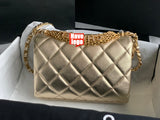 CHANEL Fashion C brand Bag For Woman AS3240 B08012 10601 America Crossbody SMALL FLAP BAG Messenger Lambskin Strass & Gold-Tone Metal White